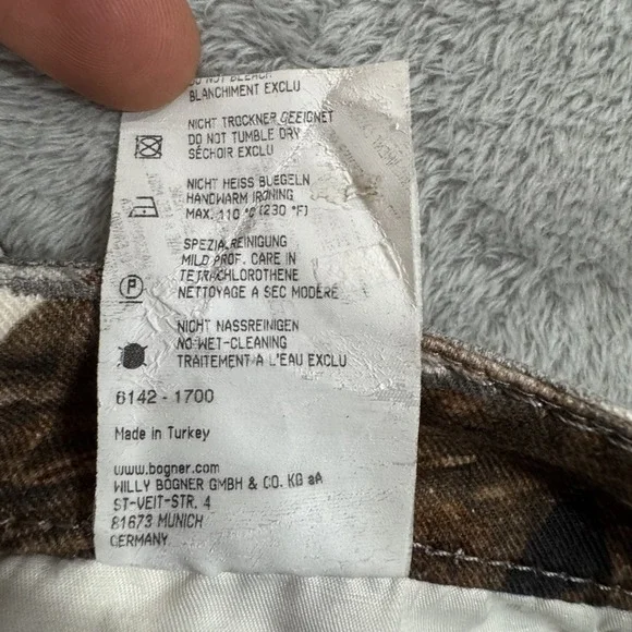 Sonia Bogner Pants Womens 30x29 Ankle Zip Pockets Palm Leaf Print AOP Turkey - Picture 5 of 16